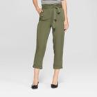 Women's Straight Leg Relaxed Ankle Trouser - Who What Wear Olive (green)