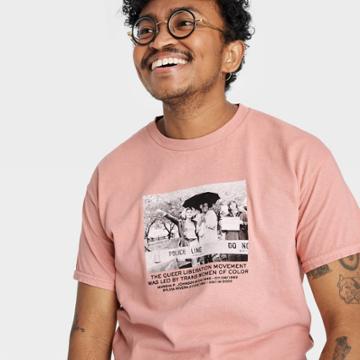 Ph By The Phluid Project Pride Adult Marsha And Sylvia Phluid Project Short Sleeve T-shirt - Pink