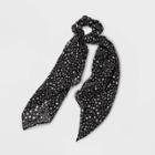 Chiffon Star Print Multiple Ways To Wear Twister With Long Scarf Tails - Wild Fable Black