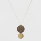 Round Pendant Long Necklace - Universal Thread Brown/gold,
