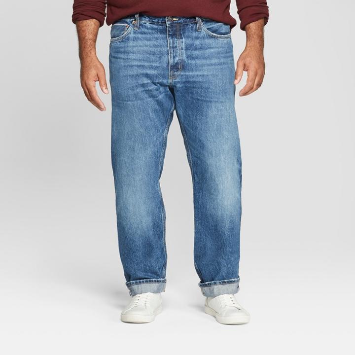 Men's Tall Slim Fit Selvedge Jeans - Goodfellow & Co Medium Wash