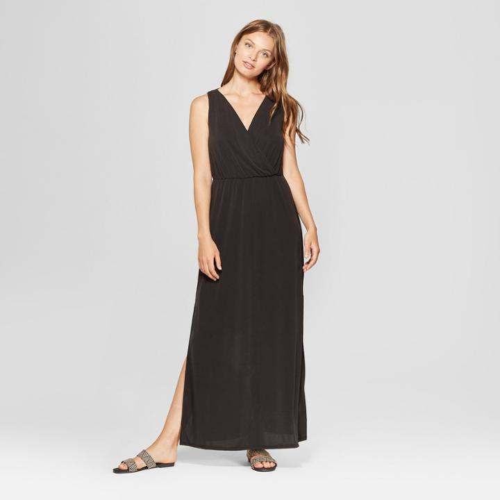 Women's Cupro Tie Back Maxi Dress - Spenser Jeremy - Black