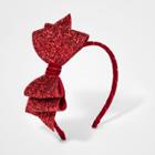 Girls' Velvet Headband With Glitter Bow - Cat & Jack Red