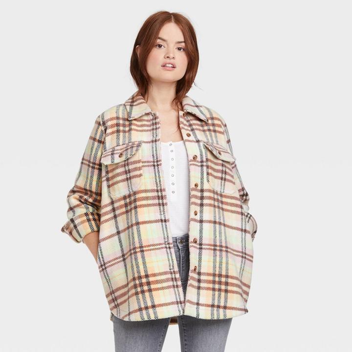 Women's Long Sleeve Jacket - Universal Thread Plaid