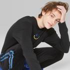 Men's Long Sleeve Boxy Graphic T-shirt - Original Use Deep Charcoal