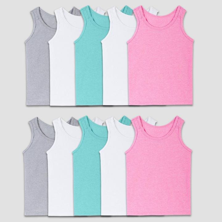 Fruit Of The Loom Toddler Girls' 10pk Tank Top - Colors