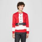 Mad Engine Men's Ugly Holiday Santas Here Sweatshirt - Red