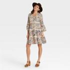 Women's Long Sleeve Button-front Dress - Knox Rose Ivory