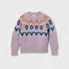 Girls' Fair Isle Pullover Sweater - Cat & Jack Purple