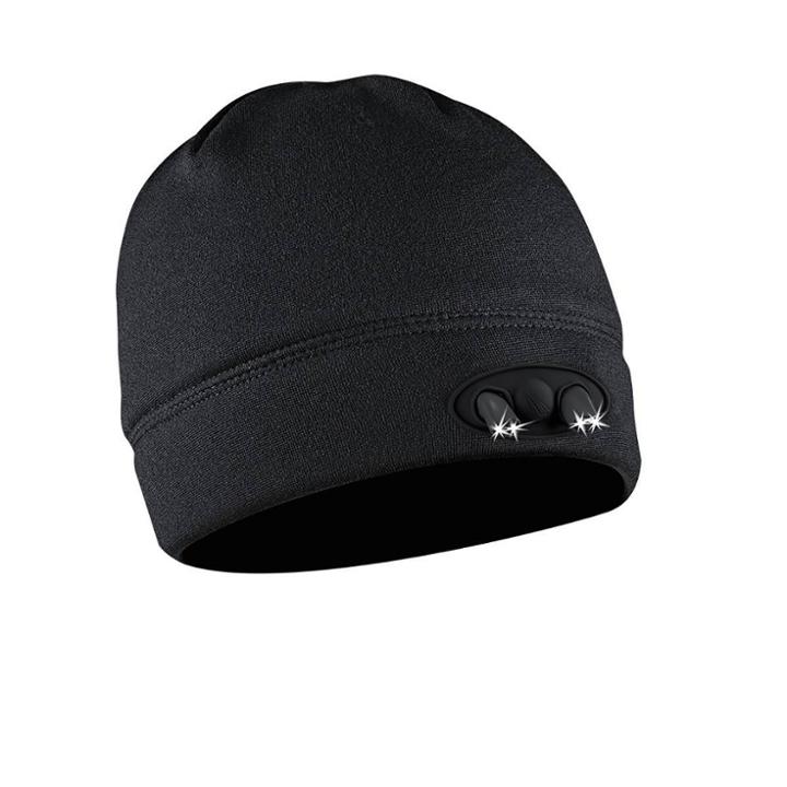 Powercap Adult 4 Led Compression Fleece Cap - Black