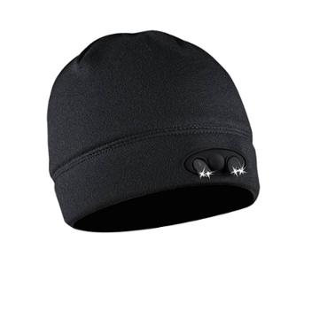 Powercap Adult 4 Led Compression Fleece Cap - Black