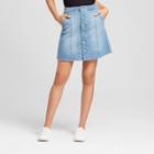 Women's Button Front Denim Skirt - A New Day