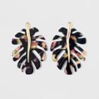 Sugarfix By Baublebar Resin Monstera Leaf Earrings - Navy, Girl's
