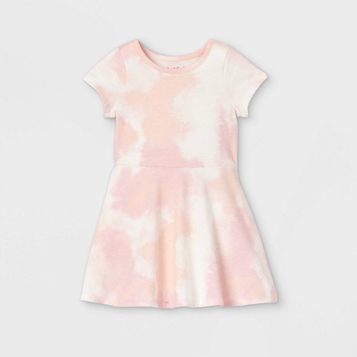 Toddler Girls' Knit Short Sleeve Dress - Cat & Jack Coral