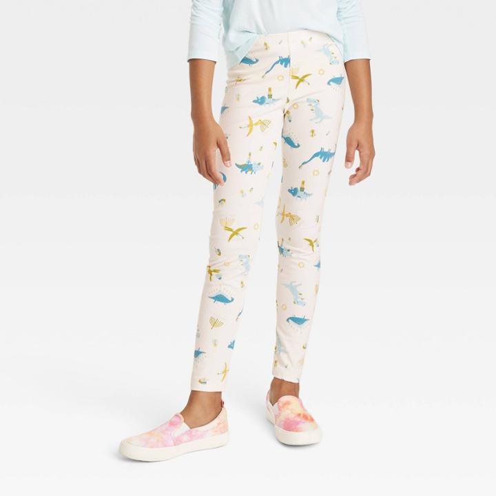 Girls' Hanukkah Leggings - Cat & Jack Cream