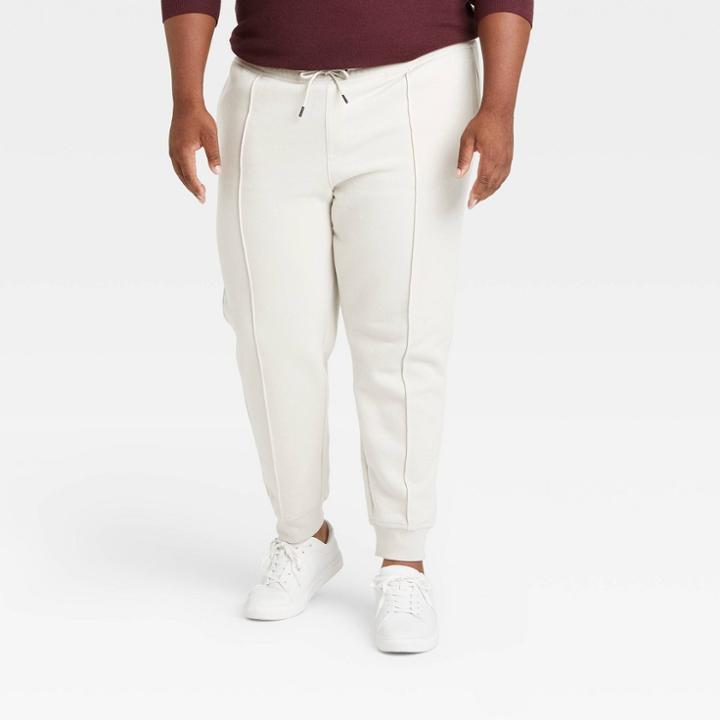 Men's Big & Tall Pintuck Jogger Pants - Goodfellow & Co Light Taupe 2xlt,