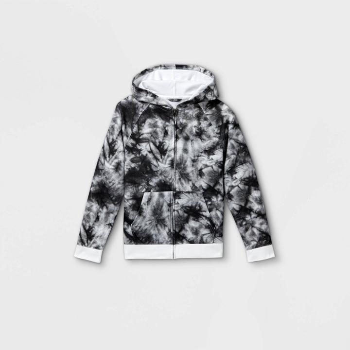 Boys' Tie-dye French Terry Hooded Sweatshirt - Cat & Jack Gray