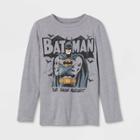 Warner Bros. Boys' Dc Comics Batman Long Sleeve Graphic T-shirt - Heather Gray