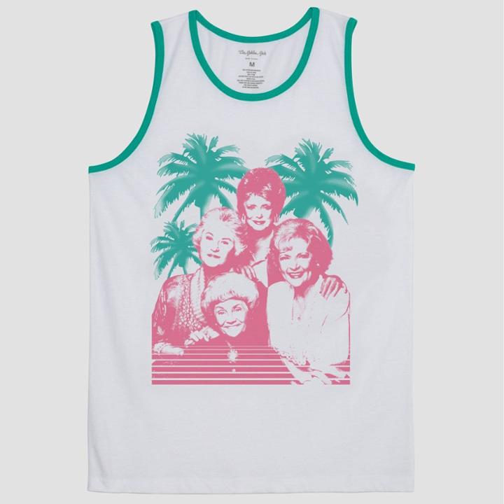 The Golden Girls Men's Golden Girls Sleeveless Graphic Tank Top White
