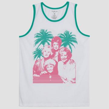 The Golden Girls Men's Golden Girls Sleeveless Graphic Tank Top White