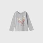 Toddler Girls' Deer With Shine Long Sleeve T-shirt - Cat & Jack Gray