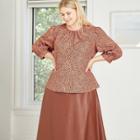 Women's Plus Size Leopard Print Balloon 3/4 Sleeve Blouse - Who What Wear Pink