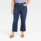 Women's Plus Size High-rise Bootcut Cropped Jeans - Universal Thread Dark Wash