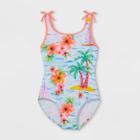 Girls' Tropical Print One Piece Swimsuit - Cat & Jack