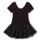 Danshuz Danz N Motion Girls' Activewear Leotard Dress - Black