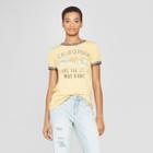 Women's Short Sleeve California Long Way Graphic T-shirt - Zoe+liv (juniors') - Yellow