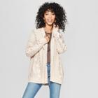 Women's Lace-up Long Sleeve Open Cardigan - Knox Rose Natural