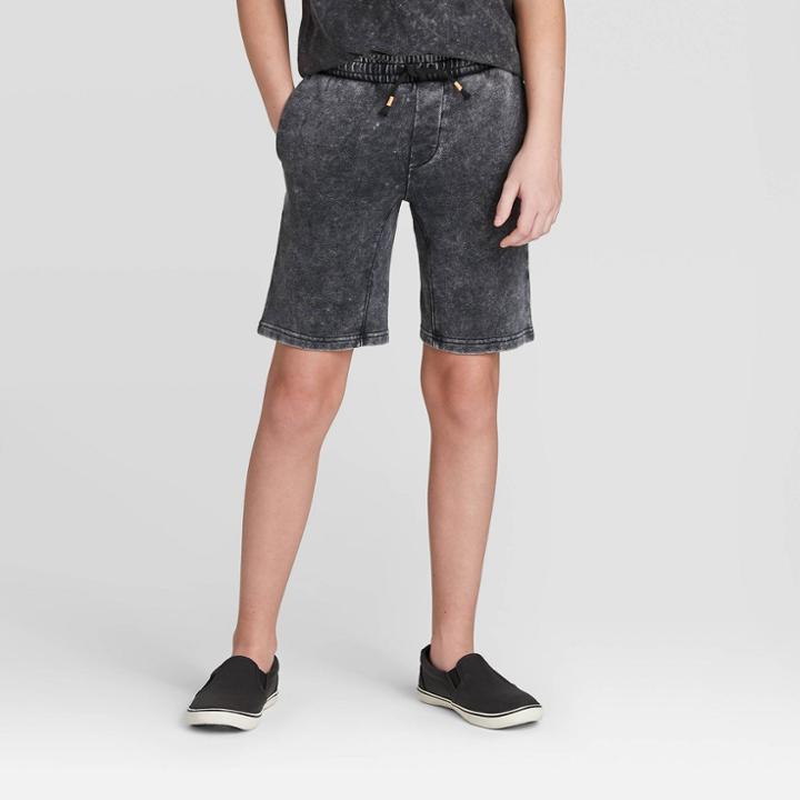 Boys' Knit Pull-on Shorts - Art Class Black
