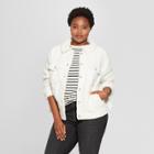 Women's Plus Size Sherpa Jacket - Universal Thread Cream