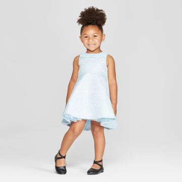 Toddler Girls' Brocade A-line Dress - Genuine Kids From Oshkosh Blue