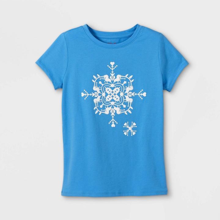 Girls' 'winter Snowflake' Short Sleeve Graphic T-shirt - Cat & Jack