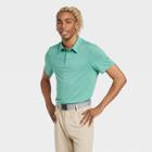 Men's Jersey Golf Polo Shirt - All In Motion Turquoise Green S, Men's,