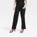 Women's Mid-rise Relaxed Straight Leg Chino Pants - A New Day Black