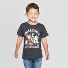 Petitetoddler Girls' Elf Short Sleeve T-shirt - Charcoal 12m, Boy's, Black