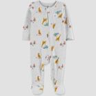 Baby Safari Footed Pajama - Just One You Made By Carter's Heather Gray Newborn