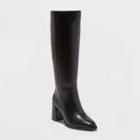 Women's Eve Wide Calf Tall Dress Boots - A New Day Jet Black