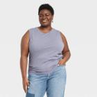 Women's Plus Size Ruched Tank Top - Universal Thread Gray