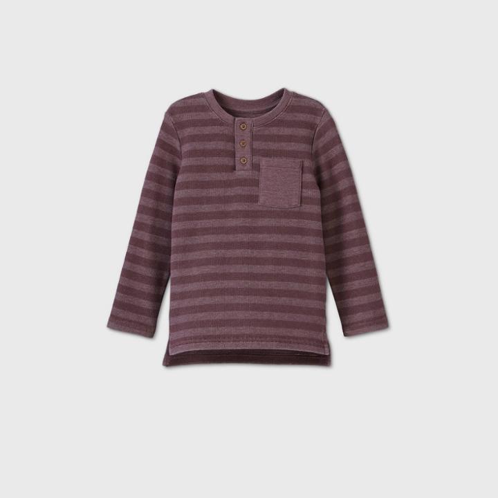 Toddler Boys' Double Knit T-shirt - Cat & Jack Burgundy