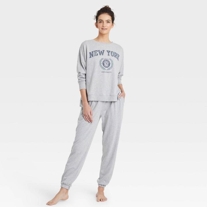 Women's New York French Terry Lounge Sweatshirt - Colsie Gray