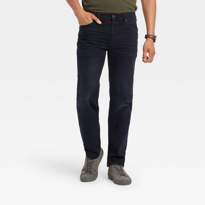 Men's Straight Fit Jeans - Goodfellow & Co Black Denim