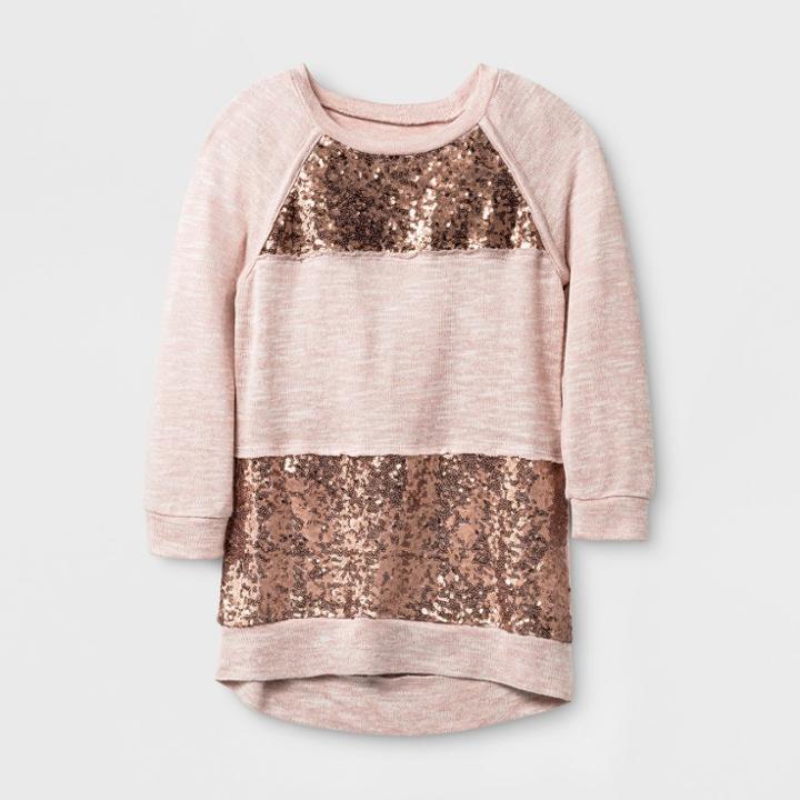 Girls' Miss Chievous 3/4 Sleeve Sweatshirt - Pink