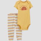 Carter's Just One You Baby 2pc 'together We Shine' Top & Bottom Set - Yellow Newborn