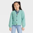 Girls' Button-front Cardigan Sweater - Cat & Jack Ocean Green