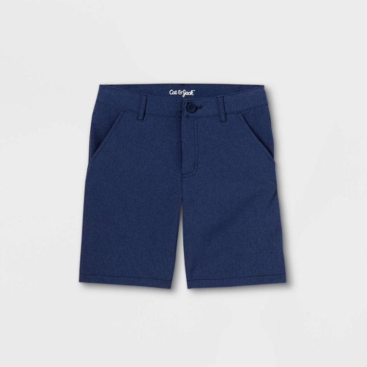 Boys' Flat Front Quick Dry Chino Shorts - Cat & Jack Blue