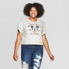 Disney Women's Mickey Mouse Plus Size Short Sleeve Classic Cropped Graphic T-shirt (juniors') -