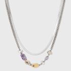 Semi-precious Multi-strand Chain Necklace - Universal Thread Purple